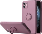 Apple iPhone 13 Back Cover | Telefoonhoesje | Ring Houder | Paars