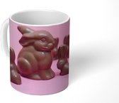 Mok - Groot chocolade paashaas met paashazen - 350 ML - Beker