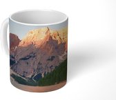 Mok - Zonsondergang bij het meer Lago di Braies - 350 ML - Beker