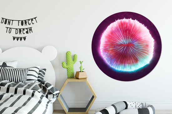 Enseigne lumineuse colorée Circle plaque de plastique de cercle mur Coral ⌀ 140 cm