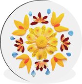 Art Fleurs Cercle mural aluminium ⌀ 90 cm - impression photo sur cercle mural / cercle vivant / cercle de jardin (décoration murale)