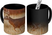 Magische Mok - Foto op Warmte Mok - Hert - Gras - Rennen - 350 ML