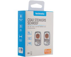 Technetix TN-F-CON-A S Coax Doe-het-zelf Stekker 2x F-male