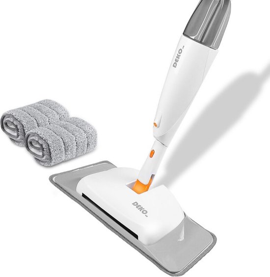 Sorbo Floor Mop Set - Absorberende Microvezeldweil, Wasbare en Herbruikbare Dweil, Uitschuifbare RVS Steel tot 135 cm, Uitbreidbaar met Sorbo Multi-Click Accessoires