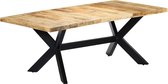 Decoways - Eettafel 200x100x75 cm massief mangohout