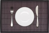 Decoways - Placemats 30x45 cm bamboe donkerbruin 6 st