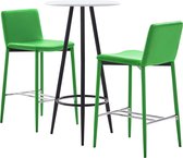 Decoways - 3-delige Barset kunstleer groen