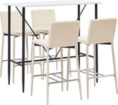 Decoways - 5-delige Barset kunstleer crème