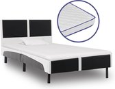 Decoways - Bed met traagschuim matras kunstleer 90x200 cm