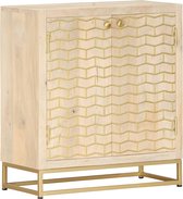 Decoways - Dressoir 60x30x70 cm massief mangohout goudkleurig