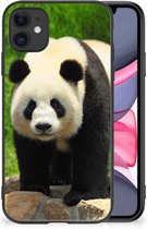 Smartphone Hoesje Geschikt voor iPhone 11 Bumper Hoesje met Zwarte rand Panda