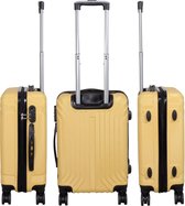Reiskoffer - Koffer met TSA slot - Reis koffer op wielen - Stevig ABS - 58 Liter - Palma - Goud - Travelsuitcase - M