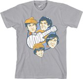 The Monkees Heren Tshirt -2XL- Vinyl Heads Grijs