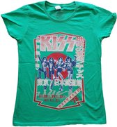 Kiss - Destroyer Tour '78 Dames T-shirt - S - Groen