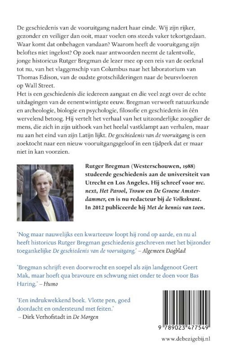 De geschiedenis van de vooruitgang - back cover