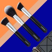 CAIRSKIN Professional Make-up Set 3 Brushes + Etui - Clean Coverage - Foundation / Blush / Contour Penselen