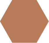 Muurhexagon effen terra Dibond - Aanbevolen / 24 x 20 cm