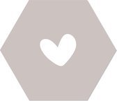 Muurhexagon hart stone Dibond - Aanbevolen / 24 x 20 cm