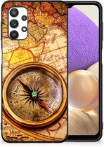 Foto hoesje Geschikt voor Samsung Galaxy A32 5G Telefoonhoesje met Zwarte rand Kompas