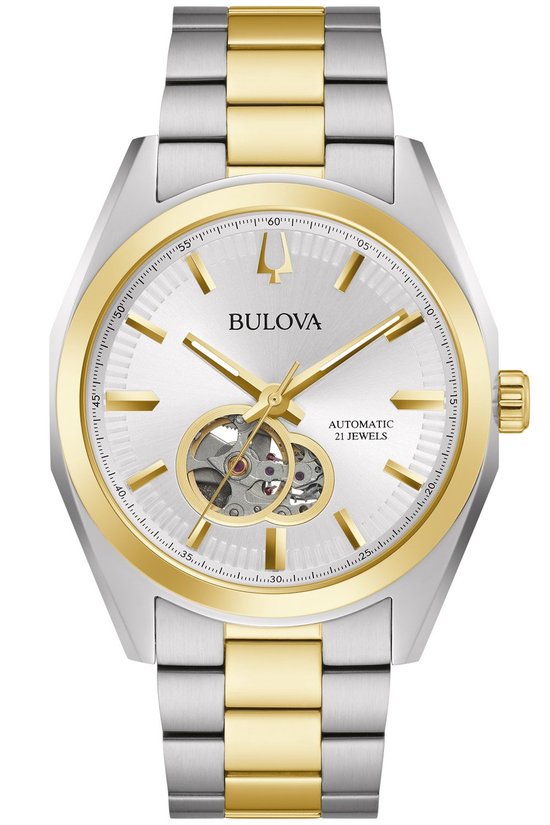 Bulova Surveyor Horloge - Bulova heren horloge - Bicolor - diameter 42 mm - roestvrij staal