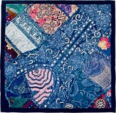 Kussenhoes | Inspiratie van India | handgemaakt | patchwork indian kussenhoesje | Donker blauw -  43 CM x 43 CM