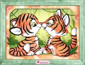 Artibalta Diamond Painting Tiger cubs meeting 30*24 cm AZ-4158 DP1119 Vierkante steentjes