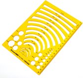Technisch teken ontwerpsjabloon ARC - Tekenhulpmiddel Techniek Bogen soft plastic – Plastic liniaal template architect