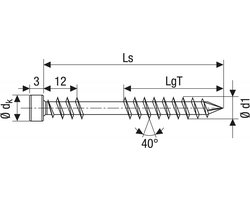 Spax-D - Vlonderschroeven - Torx 25 Cilinderkop - 5 x 50mm - Deeldraad - RVS (200 stuks)