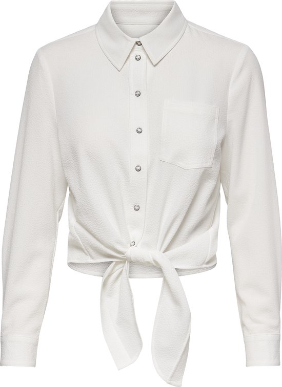 ONLY ONLLECEY LS KNOT SHIRT NOOS Dames Blouse - Maat S