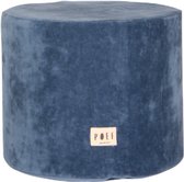 Poef - lily - Ocean Blue - Velours - diameter 37cm