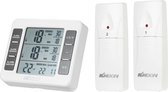Kmoon Digitale Thermometer Buiten En Binnen - Weerstation - Hygrometer - Temperatuurmeter - LCD Display - Wit