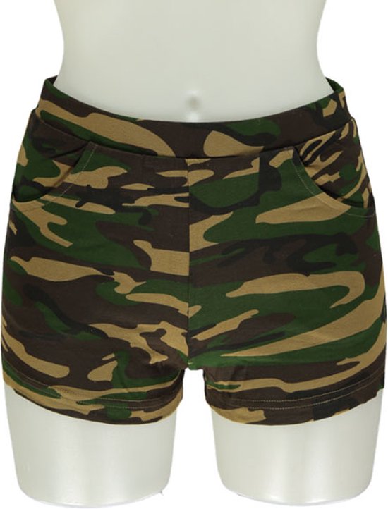 Apollo - Hotpants dames - Camouflage design - Maat XXS/XS - Hotpants - Feestkleding - Hotpants met print - Carnavalskleding