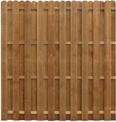Decoways - Schuttingpaneel verspringend 170x170 cm grenenhout