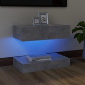 Decoways - Tv-meubel met LED-verlichting 60x35 cm betongrijs