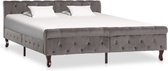 Decoways - Bedframe fluweel grijs 160x200 cm