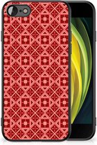 Hoesje met Tekst iPhone 7/8/SE 2020/2022 GSM Hoesje met Zwarte rand Batik Red