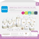 MAM - Easy Start Anti-Colic babyflessenset - XXL - meegroeiende babyset met fopspeen, flessen, zuignappen en meer, babycadeauset, vanaf de geboorte - Beige