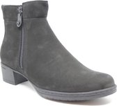 hartjes 23272 zwart dames laarsje met rits nubuck