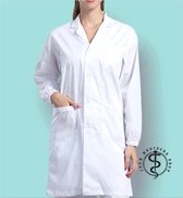 Jouw medische shop - laboratoriumjas - labjas - maat S - Vrouw - doktersjas - witte jas - polyester - katoen - lab