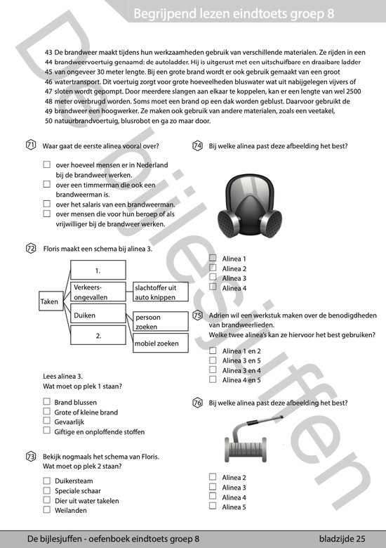 CITO Oefenboek Eindtoets Groep 8 Deel 1 - Het oefenboek is te vergelijken met de CITO Eindtoets en bevat oefeningen van spelling, rekenen, begrijpend lezen en taal.