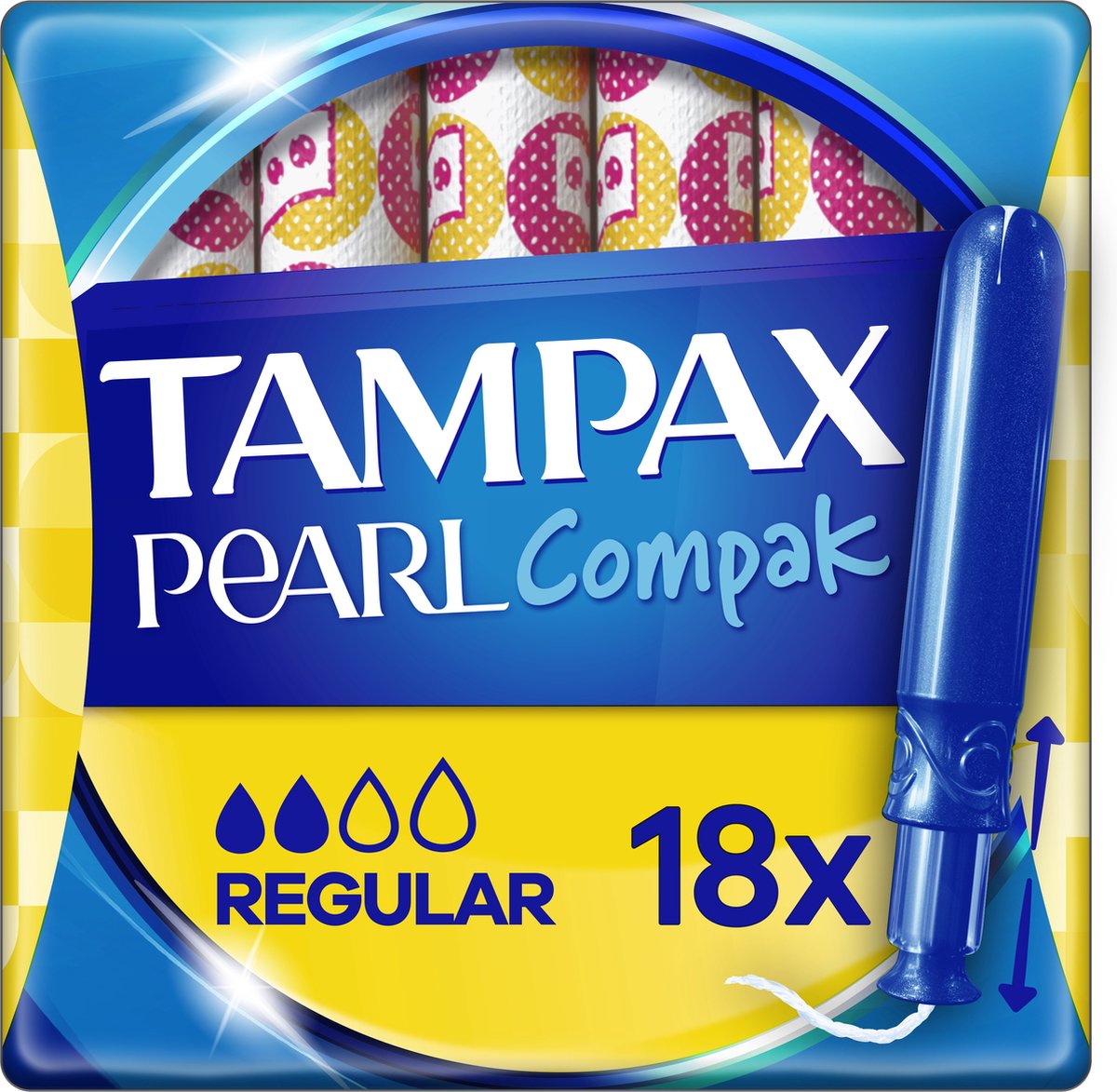 Tampax Pearl Compak Regular - Tampons Met Inbrenghuls - 72 stuks