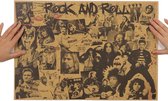 WiseGoods Luxe Rock And Roll Poster - Muursticker - Posters - Muurstickers - Vintage - Woondecoratie - Cadeau - Decoratie - 51x36