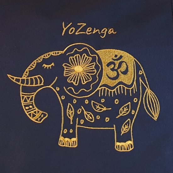 Sac de yoga YoZenga | Sac de sport | Éléphant Blue Nuit |