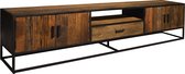 Livingfurn TV meubel Dakota 240 cm Riverwood / Gecoat Staal