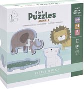Afbeelding van Little Dutch Legpuzzels Dieren - 6 Puzzels speelgoed