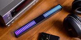 RedLeaf RGB 40 LED Equalizer Bureaulamp Muziek Ritme Lamp App Bedienbaar Zwart