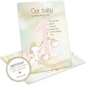 6 Cartes d'anniversaire avec enveloppe BC003 P - Invitation anniversaire - cartes d'invitation - cartes à remplir - bébé - invitations - anniversaire enfant (fille/fille)