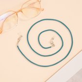 Brillenketting | Gevlochten Metaal Blauw | Brillenkoord | Ketting voor AirPods | Brillen koord| Ketting voor Mondkapje | Zonnebrillen ketting  | Fashion Accessoire