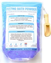HelloBath® - Bruisballen voor in Bad - XL Zak - 400 gram - Heerlijke geur - Kleurt het bad mooi blauw / paars