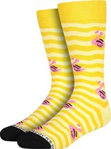 Flamingo Yellow Sokken - Maat 41-46